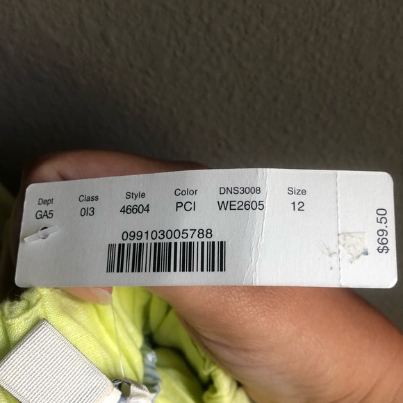 New J. Crew Boardwalk Linen Yellow skirt size 12 - Picture 6 of 8